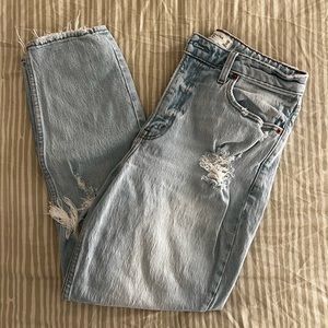 a&f curve love high rise mom jeans